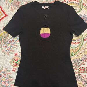 Pucci T shirt with teardrop cutout